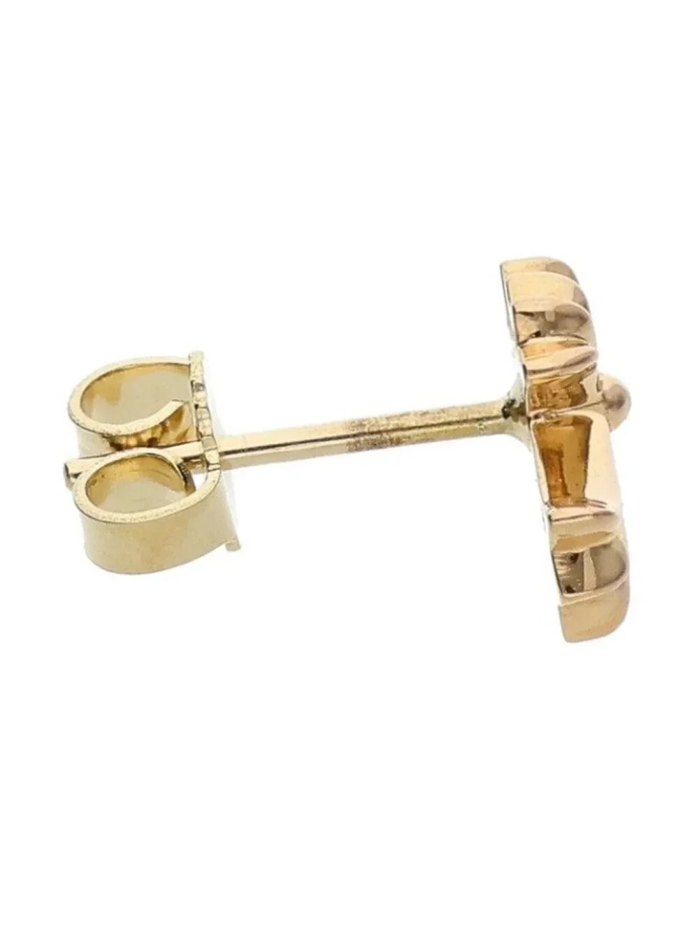Chrome Hearts 22k No2 CH Crs 22k CH Cross Stud Gold Earrings